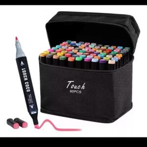 ESTUCHE DE MARCADORES 80 UNIDADES DOBLE PUNTA TOUCH